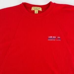 Y2K waffle knit crewneck sweatshirt Scenic Hills Country Club 2000s vintage